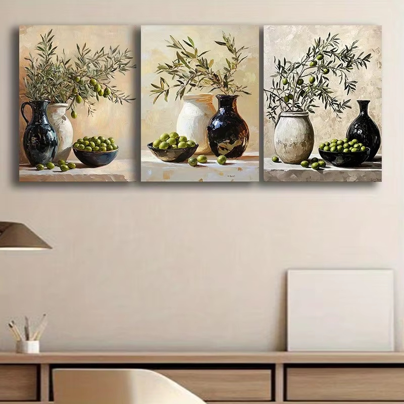 Home Office Depot - 3 buah Poster Cetak Pot Keramik