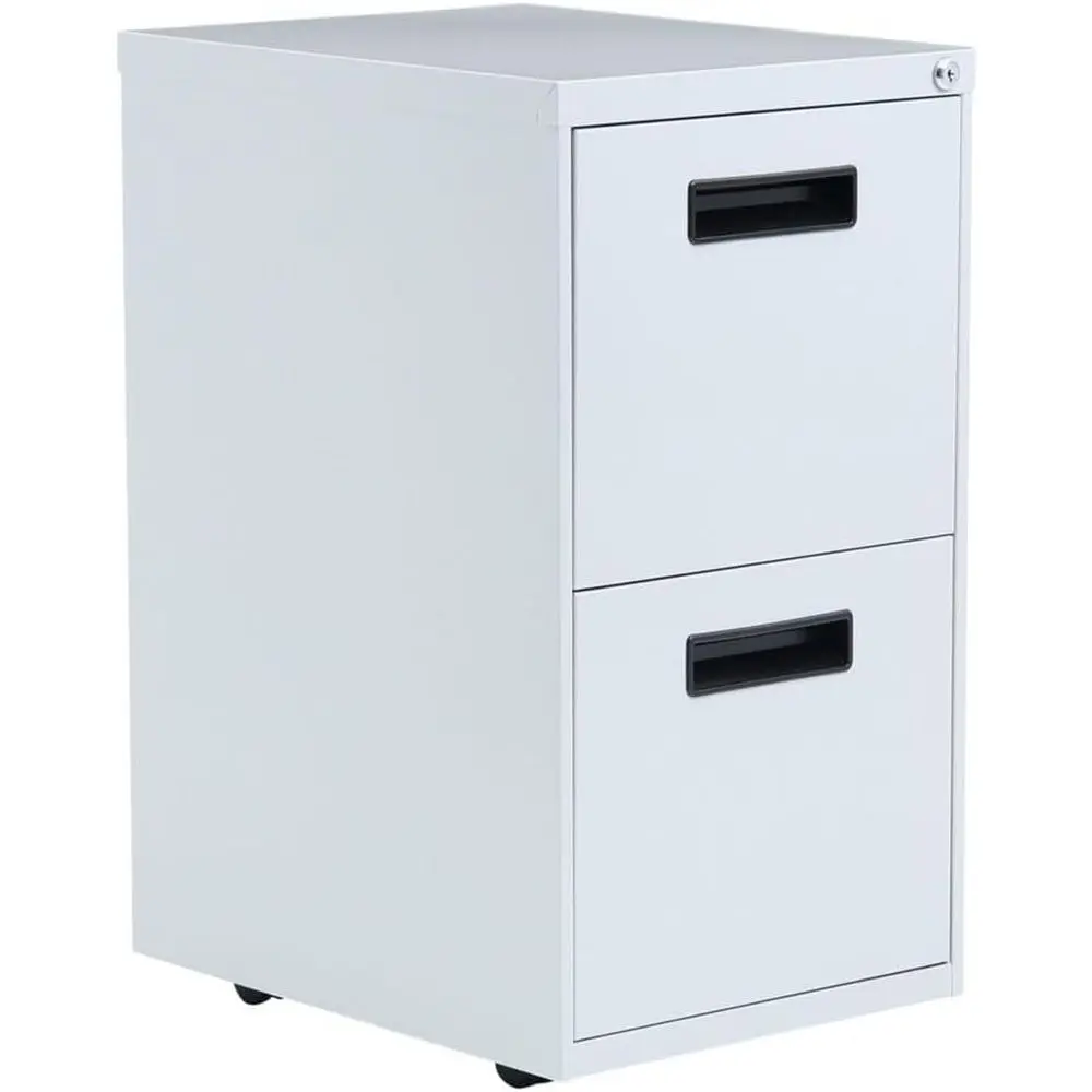 Drawer Pedestal Cabinet - Lemari Arsip Pedestal Abu-abu, 2 Laci,