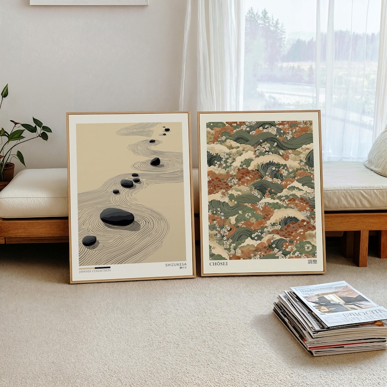 Home Office Image - 2 Buah Poster Seni Dinding Kanvas