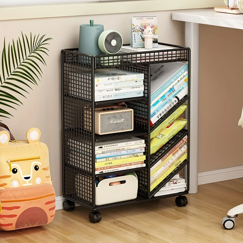 Home Office Library - Troli Buku Beroda - Rak Buku