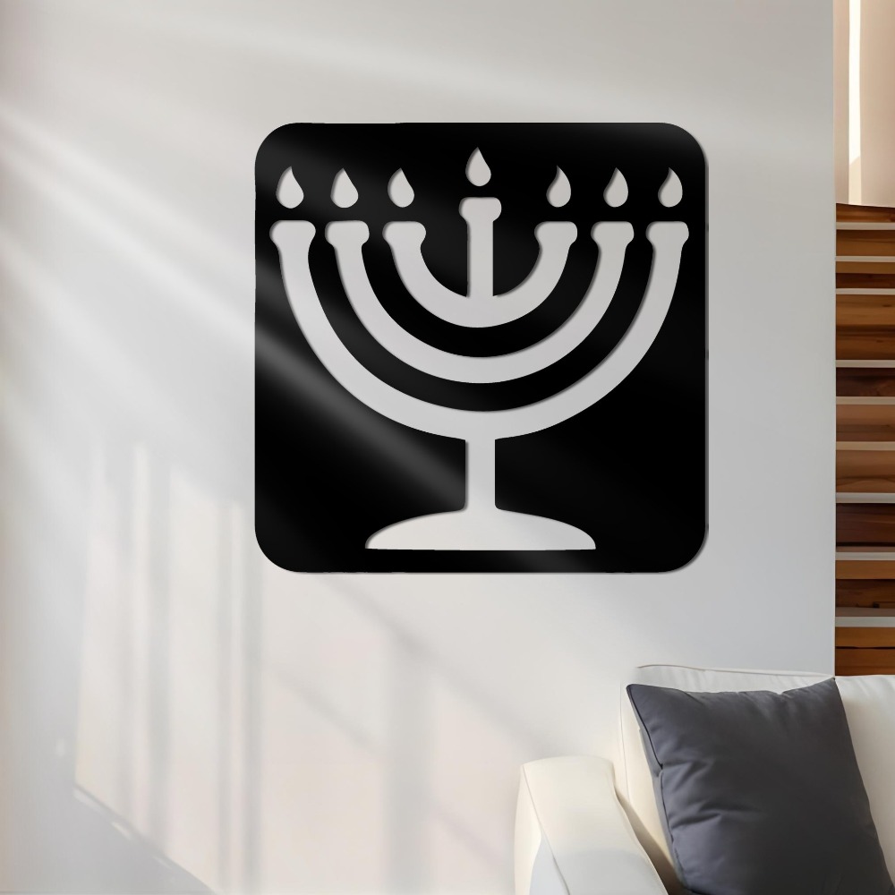 Home Office Decor - CIFBUY Hiasan Dinding Besi Vintage Menorah