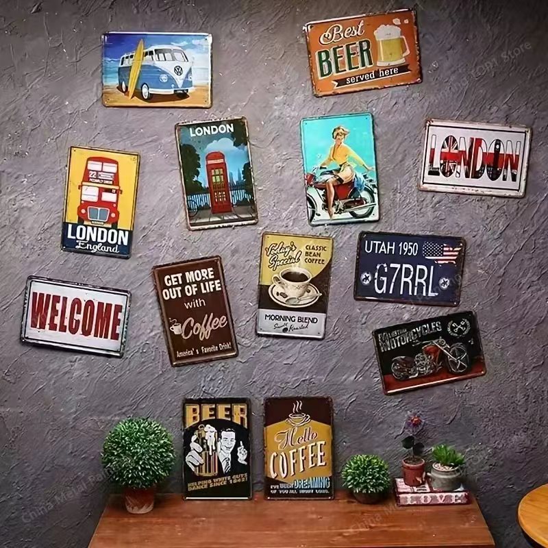 Papan Logam Taman Vintage yang - Home Office Depot ulasan dan harga