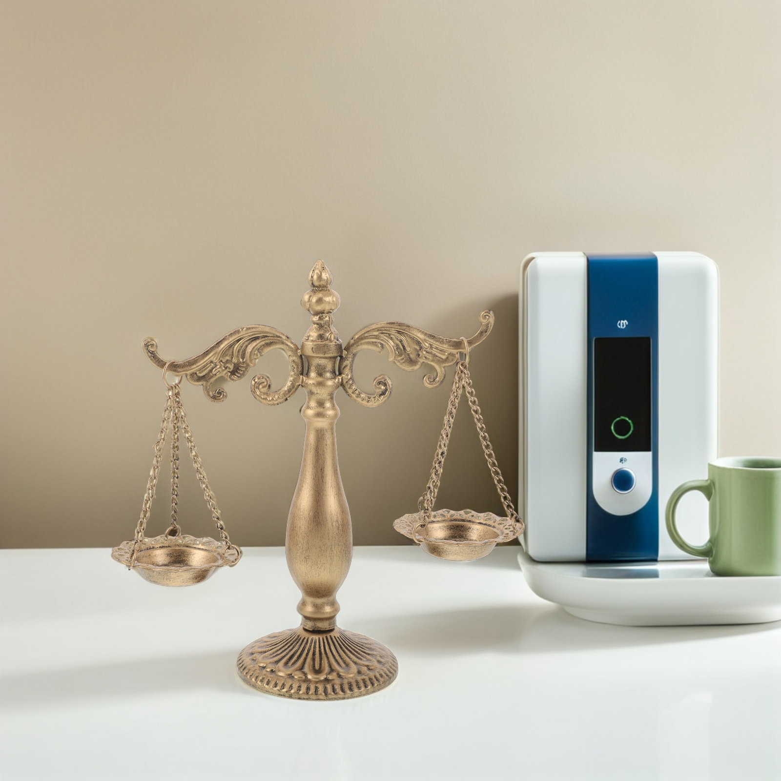 Patung Timbangan Libra Logam R - Home Office Library ulasan dan harga