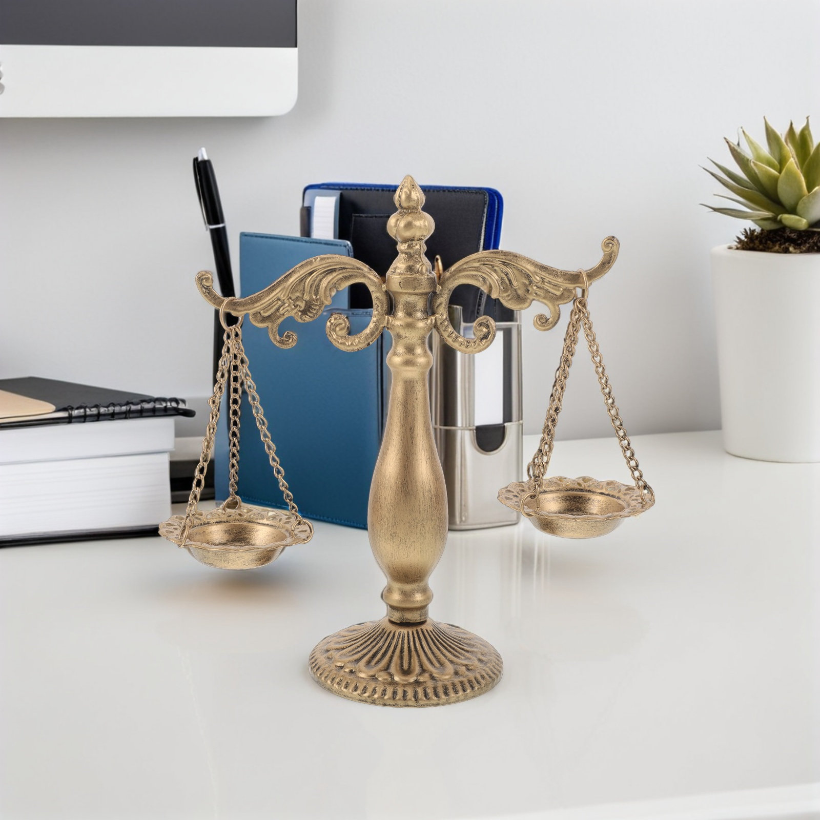 Patung Timbangan Libra Logam R - Home Office Library ulasan dan harga