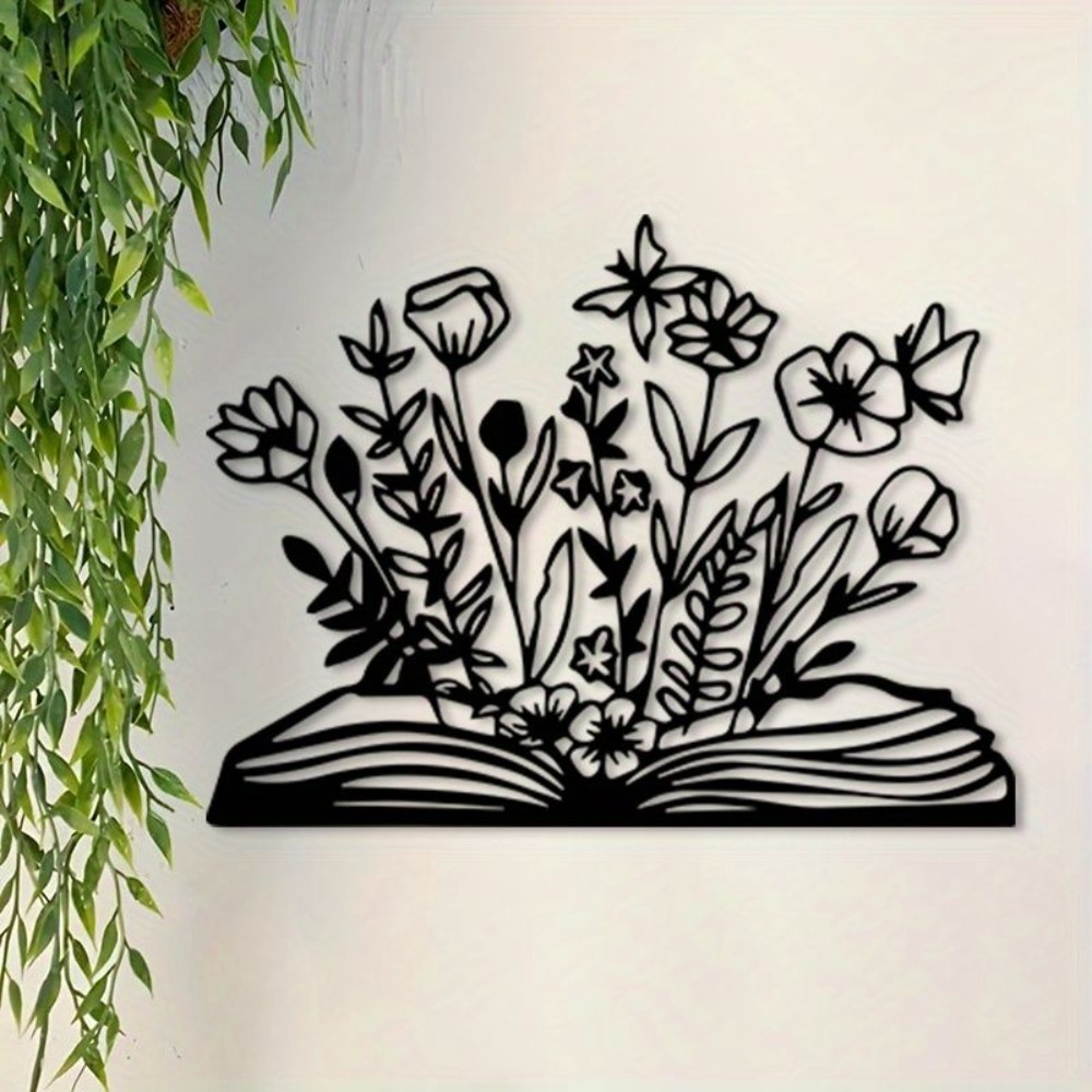 Seni Dinding Logam HL Bertema  - Home Office Library ulasan dan harga