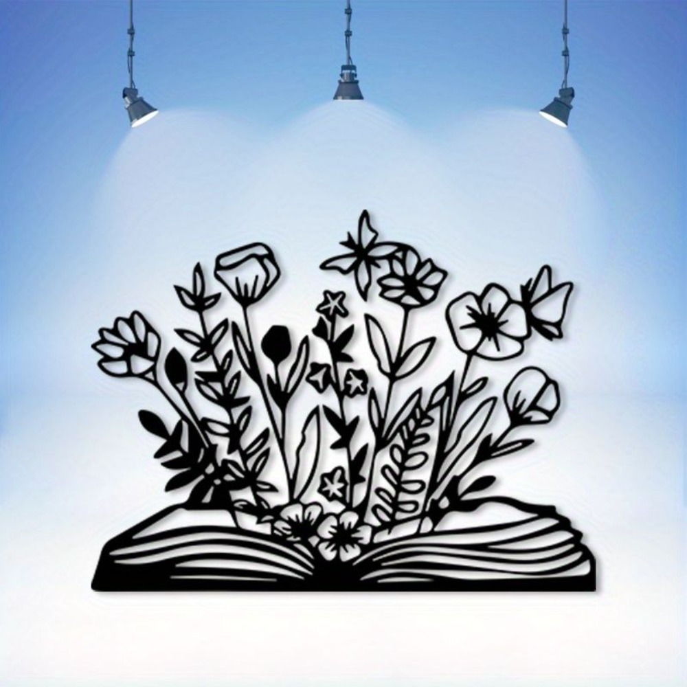 Seni Dinding Logam HL Bertema  - Home Office Library ulasan dan harga