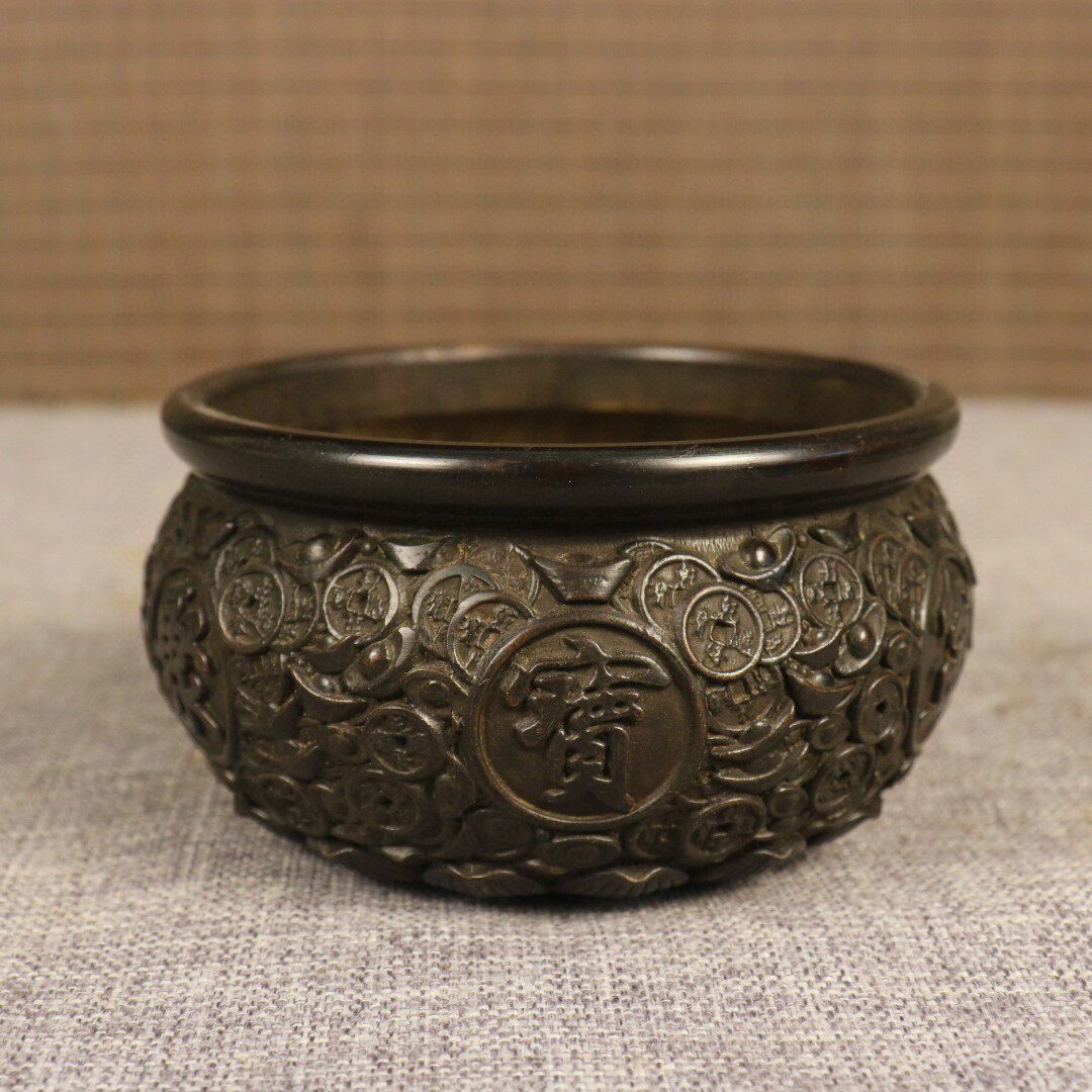 Ornamen pot uang koin relief t - Home Office Depot ulasan dan harga
