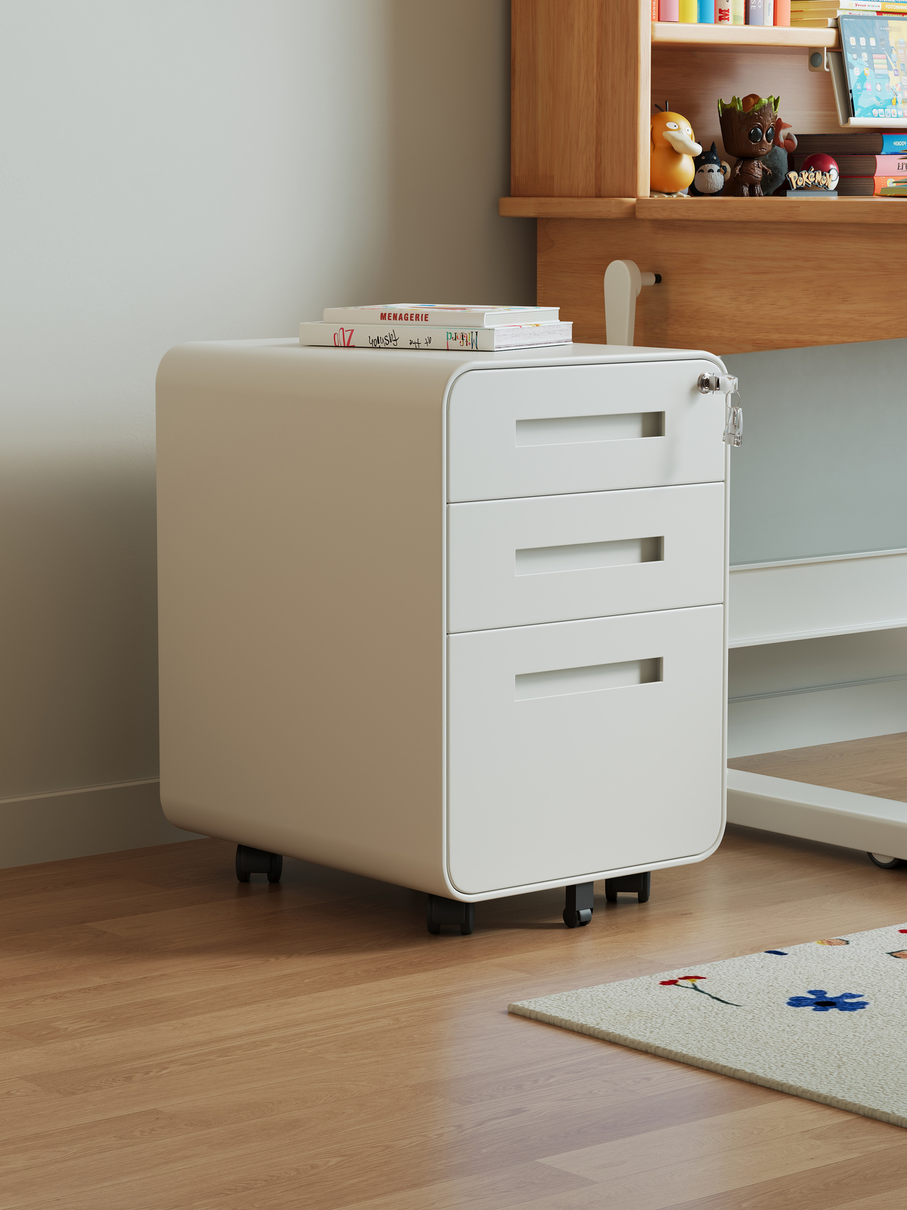 Lemari Kabinet Bergerak 3 Laci - Drawer Pedestal Cabinet ulasan dan harga