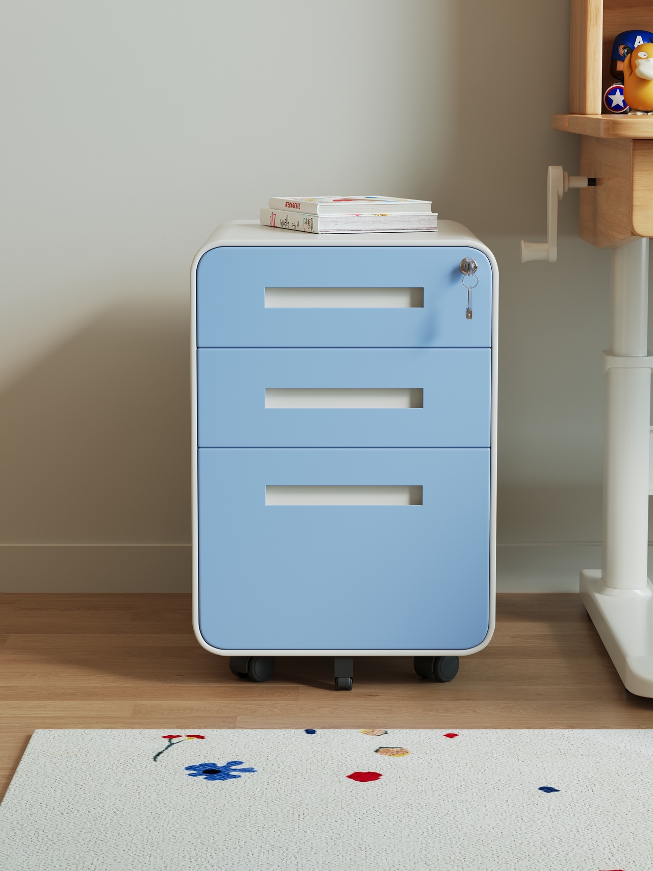 Lemari Kabinet Bergerak 3 Laci - Drawer Pedestal Cabinet ulasan dan harga