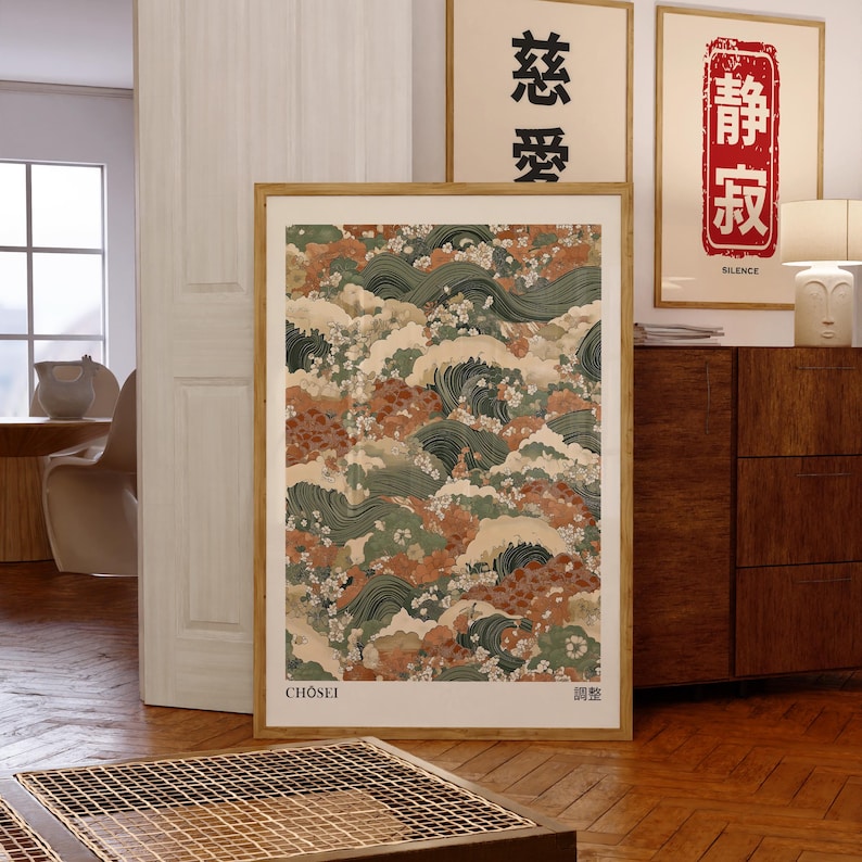 2 Buah Poster Seni Dinding Kan - Home Office Image ulasan dan harga