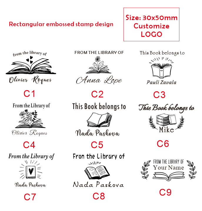 Cap Embosser disesuaikan Logo  - Home Office Library ulasan dan harga