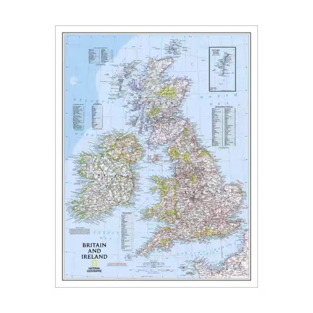 Poster Peta Inggris HD Vintage - Home Office Library ulasan dan harga